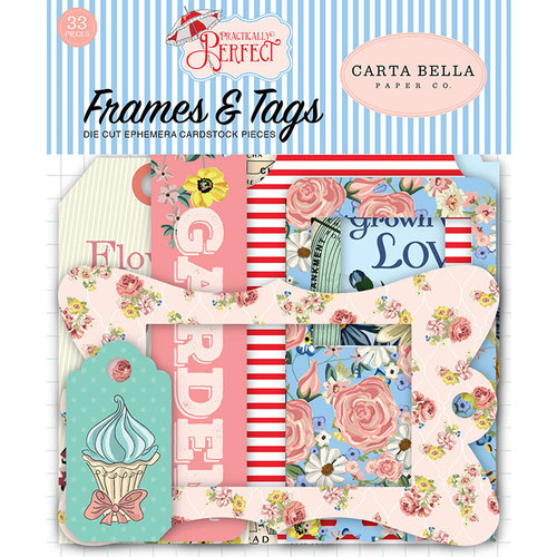 Carta Bella Paper - Practically Perfect Collection - Ephemera - Frames and Tags