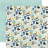 Carta Bella Paper - Rock-A-Bye Baby Boy Collection - 12 x 12 Double Sided Paper - Bundle of Joy