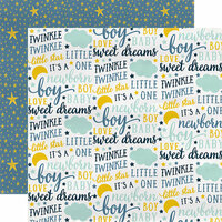 Carta Bella Paper - Rock-A-Bye Baby Boy Collection - 12 x 12 Double Sided Paper - Sweet Dreams