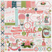 Carta Bella Paper - Rock-A-Bye Baby Girl Collection - 12 x 12 Cardstock Stickers - Elements