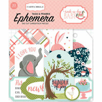 Carta Bella Paper - Rock-A-Bye Baby Girl Collection - Ephemera - Frames and Tags