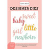Carta Bella Paper - Rock-A-Bye Baby Girl Collection - Designer Dies - Sweet Little Girl Word