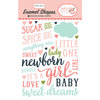 Carta Bella Paper - Rock-A-Bye Baby Girl Collection - Enamel Shapes