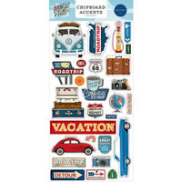 Carta Bella Paper - Road Trip Collection - Chipboard Embellishments - Accents