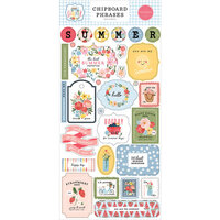 Carta Bella Paper - Summer Collection - Chipboard Stickers - Phrases