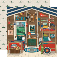 Carta Bella Paper - Summer Camp Collection - 12 x 12 Double Sided Paper - Camp Cabin