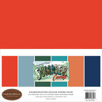 Carta Bella Paper - Summer Camp Collection - 12 x 12 Paper Pack - Solids