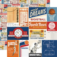 Carta Bella Paper - Slam Dunk Collection - 12 x 12 Double Sided Paper - Multi Journaling Cards