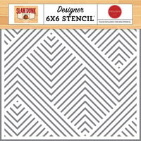 Carta Bella Paper - Slam Dunk Collection - Stencils - Defensive Diagonals