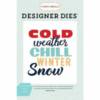 Carta Bella Paper - Snow Fun Collection - Designer Dies - Winter Weather Word