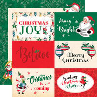 Carta Bella Paper - Seasons Greetings Collection - Christmas - 12 x 12 Double Sided Paper - 6 x 4 Journaling Cards