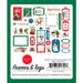 Carta Bella Paper - Seasons Greetings Collection - Christmas - Ephemera - Frames and Tags