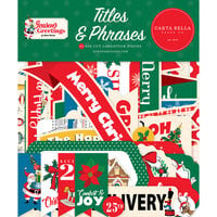 Carta Bella Paper - Seasons Greetings Collection - Christmas - Ephemera - Titles and Phrases