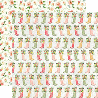 Carta Bella Paper - Spring Market Collection - 12 x 12 Double Sided Paper - Rainboots