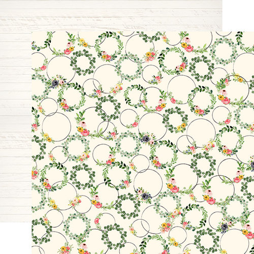 Carta Bella Paper - Spring Market Collection - 12 x 12 Double Sided Paper - Wreath Decor