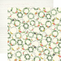 Carta Bella Paper - Spring Market Collection - 12 x 12 Double Sided Paper - Wreath Decor