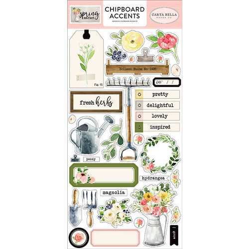 Carta Bella Paper - Spring Market Collection - Chipboard Stickers - Accents