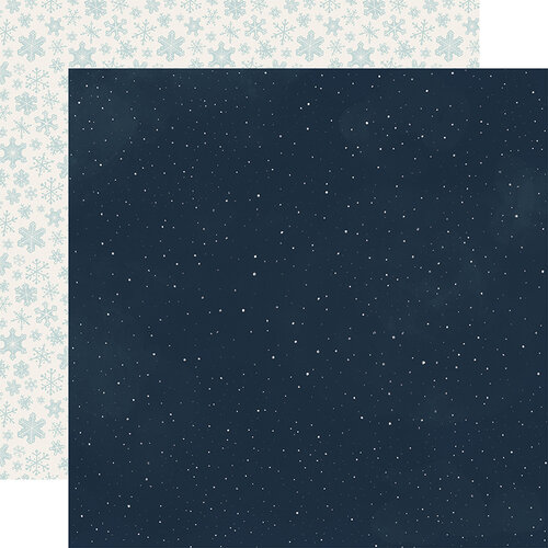 Carta Bella Paper - Snow Much Fun Collection - Christmas - 12 x 12 Double Sided Paper - Snowy Night