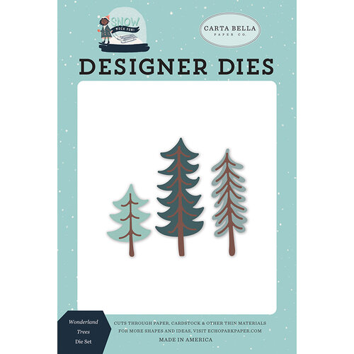 Carta Bella Paper - Christmas - Snow Much Fun Collection - Designer Dies - Wonderland Trees