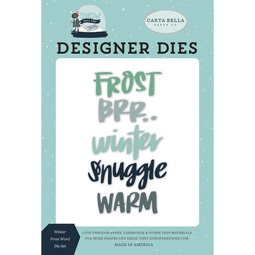 Carta Bella Paper - Christmas - Snow Much Fun Collection - Designer Dies - Winter Frost Word