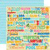 Carta Bella Paper - Summer Splash Collection - 12 x 12 Double Sided Paper - Splash Words