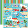 Carta Bella Paper - Summer Splash Collection - 12 x 12 Double Sided Paper - Scene Journaling Cards