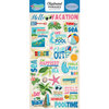 Carta Bella Paper - Summer Splash Collection - Chipboard Stickers - Phrases