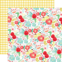Carta Bella Paper - Summer Market Collection - 12 x 12 Double Sided Paper - Summer Day Floral