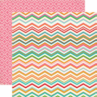 Carta Bella - Soak up the Sun Collection - 12 x 12 Double Sided Paper - Chevron