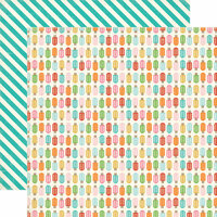 Carta Bella - Soak up the Sun Collection - 12 x 12 Double Sided Paper - Popsicles