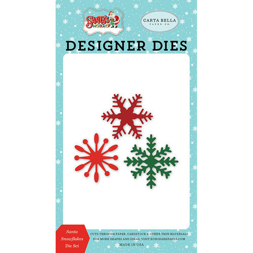 Carta Bella Paper - Santa's Workshop Collection - Christmas - Designer Dies - Santa Snowflakes