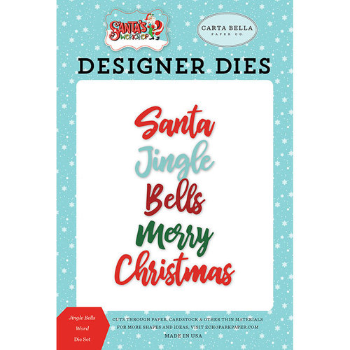 Carta Bella Paper - Santa's Workshop Collection - Christmas - Designer Dies - Jingle Bells Word