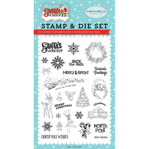 Carta Bella Paper - Santa's Workshop Collection - Christmas - Clear Photopolymer Stamps - To All A Good Night