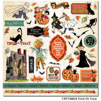 Carta Bella - Trick or Treat Collection - Halloween - 12 x 12 Cardstock Stickers - Elements