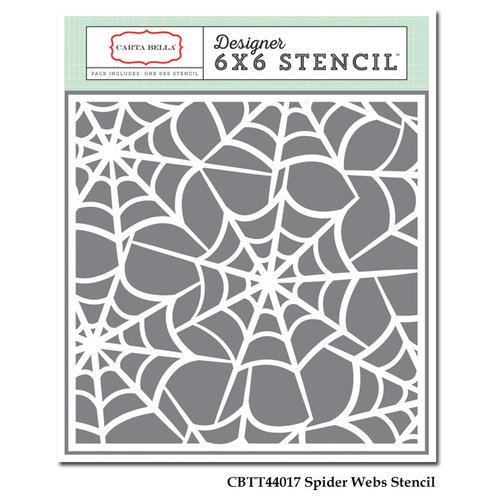 Carta Bella - Trick or Treat Collection - Halloween - 6 x 6 Stencil - Spider Webs