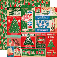 Carta Bella Paper - A Very Merry Christmas Collection - 12 x 12 Double Sided Paper - Vintage Packaging Journaling Cards