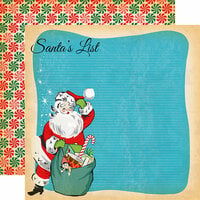 Carta Bella Paper - A Very Merry Christmas Collection - 12 x 12 Double Sided Paper - Santa's List