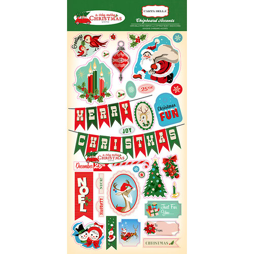Carta Bella Paper - A Very Merry Christmas Collection - Chipboard Stickers