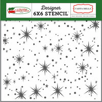 Carta Bella Paper - A Very Merry Christmas Collection - 6 x 6 Stencil - Christmas Sky