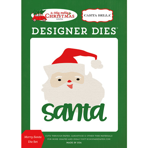 Carta Bella Paper - A Very Merry Christmas Collection - Designer Dies - Merry Santa