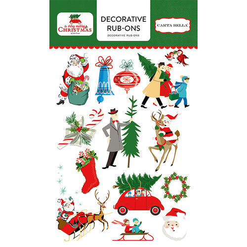 Carta Bella Paper - A Very Merry Christmas Collection - Rub Ons