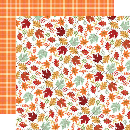 Carta Bella Paper - Welcome Autumn Collection - 12 x 12 Double Sided Paper - Crisp Leaves