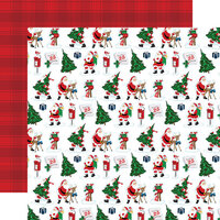 Carta Bella Paper - White Christmas Collection - 12 x 12 Double Sided Paper - Season Symbols