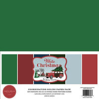 Carta Bella Paper - White Christmas Collection - 12 x 12 Paper Pack - Solids