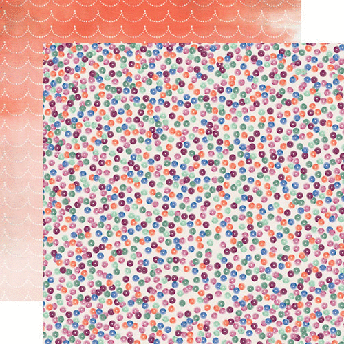 Carta Bella Paper - Wildflower Collection - 12 x 12 Double Sided Paper - Sequins