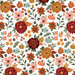 Carta Bella Paper - Welcome Fall Collection - 12 x 12 Double Sided Paper - Autumn Blooms