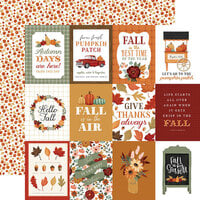 Carta Bella Paper - Welcome Fall Collection - 12 x 12 Double Sided Paper - 3 x 4 Journaling Cards