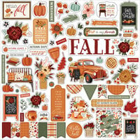 Carta Bella Paper - Welcome Fall Collection - 12 x 12 Cardstock Stickers - Elements