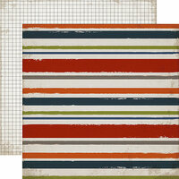 Carta Bella - Work Hard Play Hard Collection - 12 x 12 Double Sided Paper - Sport Stripe