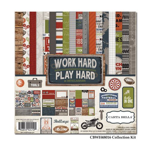 Carta Bella - Work Hard Play Hard Collection - 12 x 12 Collection Kit